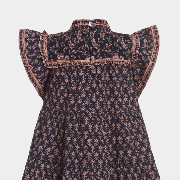 NEW SEA Girl's Jasper Smocked Dress Ditsy Floral Sleeveless NWT RUFFLE TRIM - Picture 6 of 7